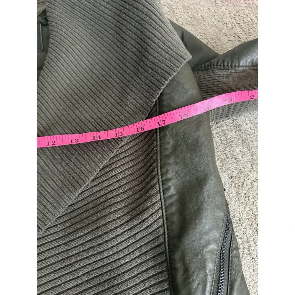 BLANKNYC All Or Nothing Olive‎ Drape Moto Jacket XS